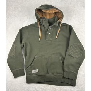 Legendary Whitetails Tough as Buck 1/4-Zip Action Hoodie Men's L Green/Orange